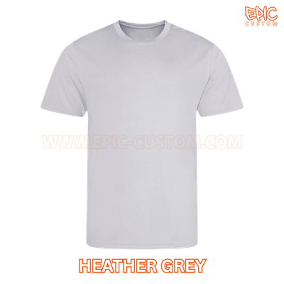 Custom printed youth sports t-shirt colour heather grey