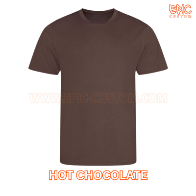 Custom printed sports t-shirt colour hot chocolate