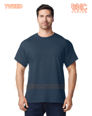 Custom printed premium cotton t-shirt colour tweed