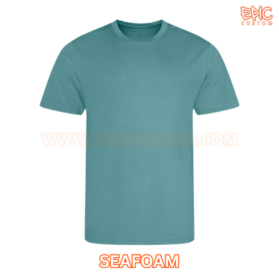 Custom printed youth sports t-shirt colour seafoam green
