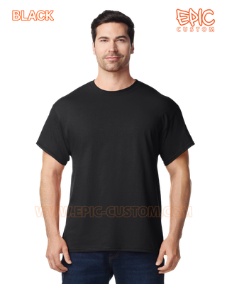 Custom printed premium cotton t-shirt colour black