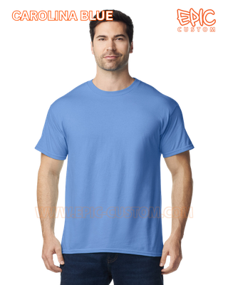 Custom printed premium cotton t-shirt colour carolina blue