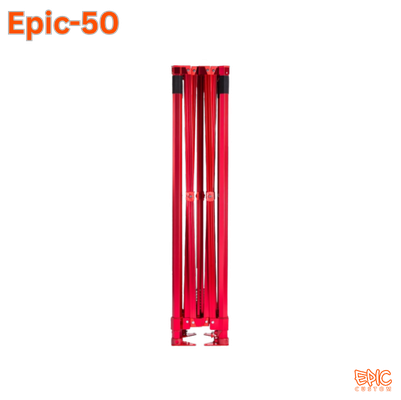 Epic 50 anodised red custom gazebo frames with heavy-duty aluminium construction and replaceable parts from stock.