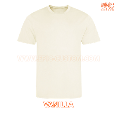Custom printed sports t-shirt colour vanilla