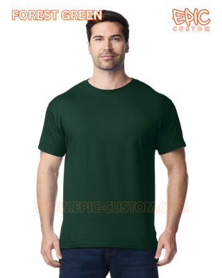 Custom printed premium cotton t-shirt colour forest green