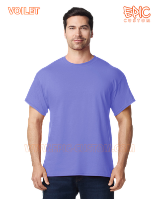 Custom printed premium cotton t-shirt colour violet