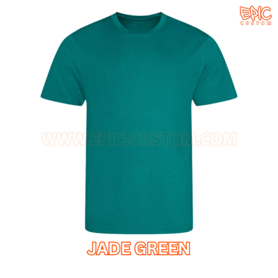 Custom printed sports t-shirt colour jade green