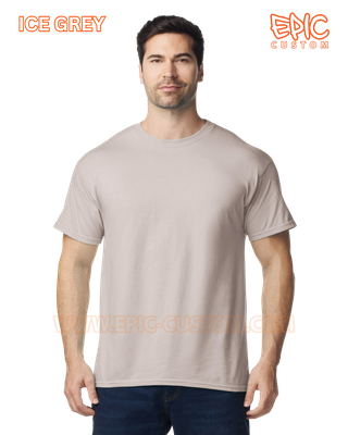 Custom printed premium cotton t-shirt colour ice grey