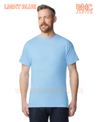 Custom printed event t-shirt colour light blue