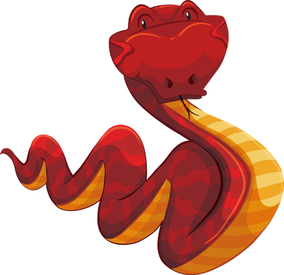 serpent - animal rampant - animaux - smiley émoticône émoji cartoon clipart illustration - artémotic