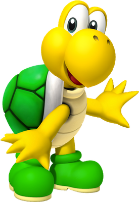 Koopa Troopa [Super Mario] - animal rampant - animaux - smiley émoticône émoji cartoon clipart illustration - artémotic