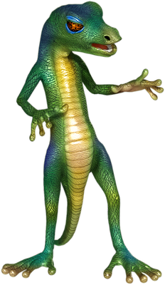 lézard- animal rampant - animaux - smiley émoticône émoji cartoon clipart illustration - artémotic