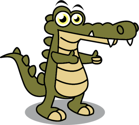 crocodile - animal rampant - animaux - smiley émoticône émoji cartoon clipart illustration - artémotic