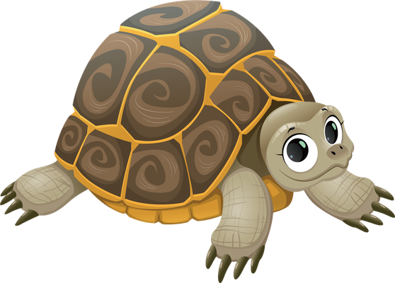 tortue terrestre - animal rampant - animaux - smiley émoticône émoji cartoon clipart illustration - artémotic