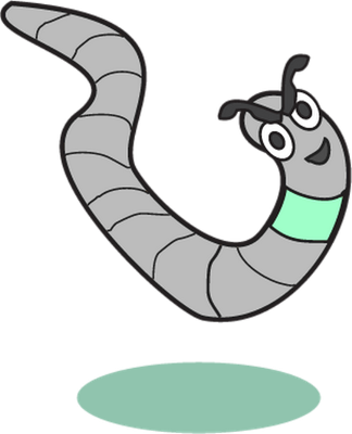 ver - animal rampant - animaux - smiley émoticône émoji cartoon clipart illustration - artémotic