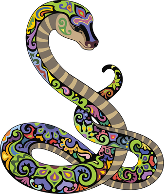 serpent - animal rampant - animaux - smiley émoticône émoji cartoon clipart illustration - artémotic