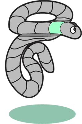 ver - animal rampant - animaux - smiley émoticône émoji cartoon clipart illustration - artémotic