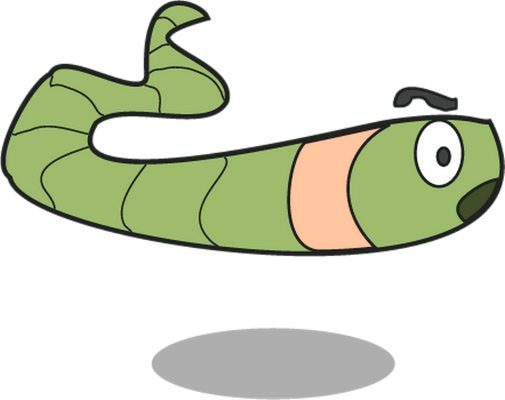 ver - animal rampant - animaux - smiley émoticône émoji cartoon clipart illustration - artémotic