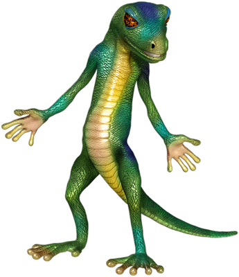 lézard- animal rampant - animaux - smiley émoticône émoji cartoon clipart illustration - artémotic