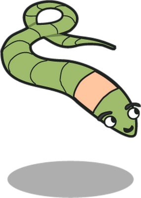 ver - animal rampant - animaux - smiley émoticône émoji cartoon clipart illustration - artémotic