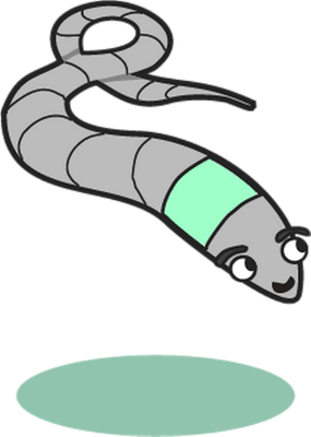 ver - animal rampant - animaux - smiley émoticône émoji cartoon clipart illustration - artémotic