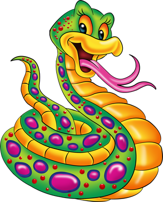 serpent - animal rampant - animaux - smiley émoticône émoji cartoon clipart illustration - artémotic
