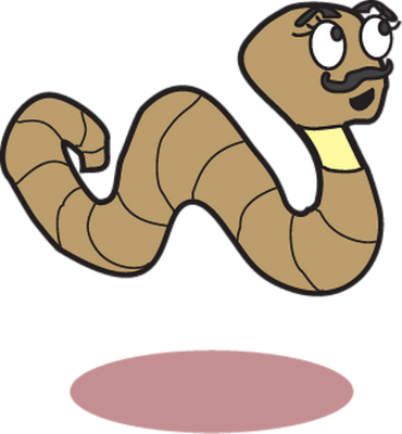 ver - animal rampant - animaux - smiley émoticône émoji cartoon clipart illustration - artémotic