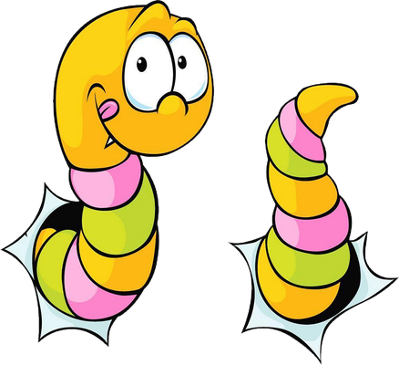 ver - animal rampant - animaux - smiley émoticône émoji cartoon clipart illustration - artémotic