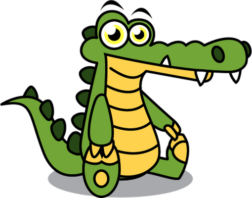 crocodile - animal rampant - animaux - smiley émoticône émoji cartoon clipart illustration - artémotic