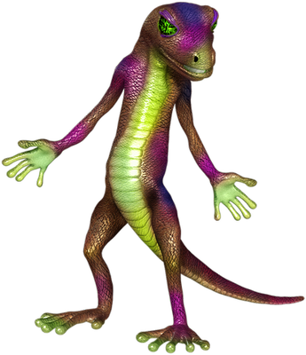 lézard- animal rampant - animaux - smiley émoticône émoji cartoon clipart illustration - artémotic