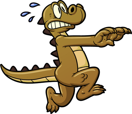 crocodile - animal rampant - animaux - smiley émoticône émoji cartoon clipart illustration - artémotic