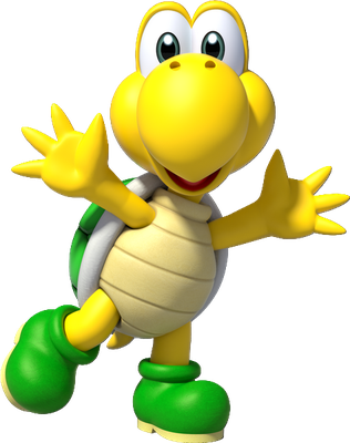 Koopa Troopa [Super Mario] - animal rampant - animaux - smiley émoticône émoji cartoon clipart illustration - artémotic