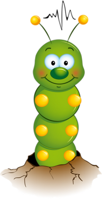 chenille - animal rampant - animaux - smiley émoticône émoji cartoon clipart illustration - artémotic
