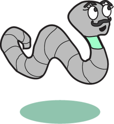 ver - animal rampant - animaux - smiley émoticône émoji cartoon clipart illustration - artémotic