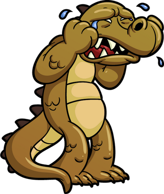 crocodile - animal rampant - animaux - smiley émoticône émoji cartoon clipart illustration - artémotic
