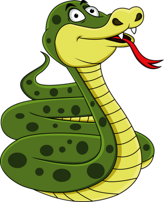 serpent - animal rampant - animaux - smiley émoticône émoji cartoon clipart illustration - artémotic