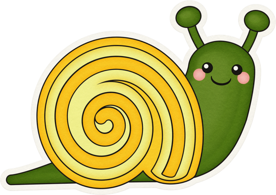 escargot - animal rampant - animaux - smiley émoticône émoji cartoon clipart illustration - artémotic