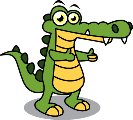 crocodile - animal rampant - animaux - smiley émoticône émoji cartoon clipart illustration - artémotic