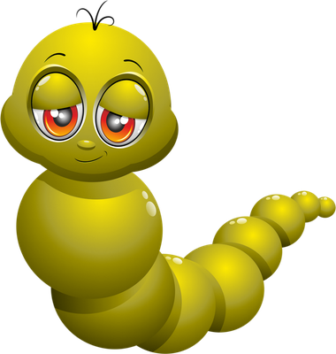 chenille - animal rampant - animaux - smiley émoticône émoji cartoon clipart illustration - artémotic