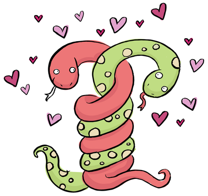 serpent - animal rampant - animaux - smiley émoticône émoji cartoon clipart illustration - artémotic