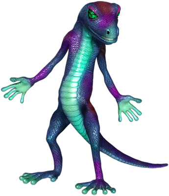 lézard- animal rampant - animaux - smiley émoticône émoji cartoon clipart illustration - artémotic