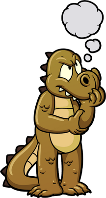 crocodile - animal rampant - animaux - smiley émoticône émoji cartoon clipart illustration - artémotic