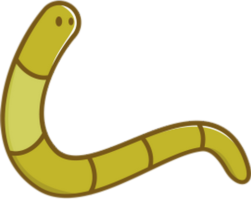 ver - animal rampant - animaux - smiley émoticône émoji cartoon clipart illustration - artémotic