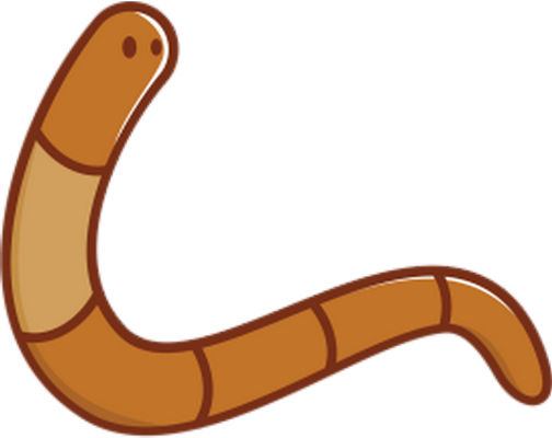 ver - animal rampant - animaux - smiley émoticône émoji cartoon clipart illustration - artémotic