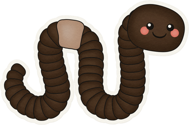 ver - animal rampant - animaux - smiley émoticône émoji cartoon clipart illustration - artémotic