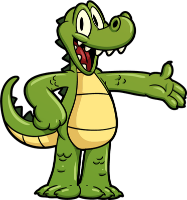 crocodile - animal rampant - animaux - smiley émoticône émoji cartoon clipart illustration - artémotic