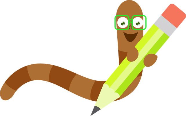 ver - animal rampant - animaux - smiley émoticône émoji cartoon clipart illustration - artémotic