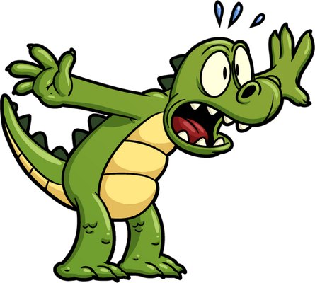 crocodile - animal rampant - animaux - smiley émoticône émoji cartoon clipart illustration - artémotic