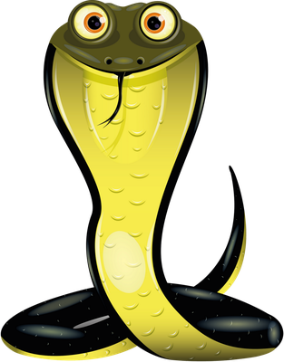 serpent - animal rampant - animaux - smiley émoticône émoji cartoon clipart illustration - artémotic