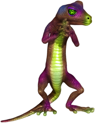 lézard- animal rampant - animaux - smiley émoticône émoji cartoon clipart illustration - artémotic